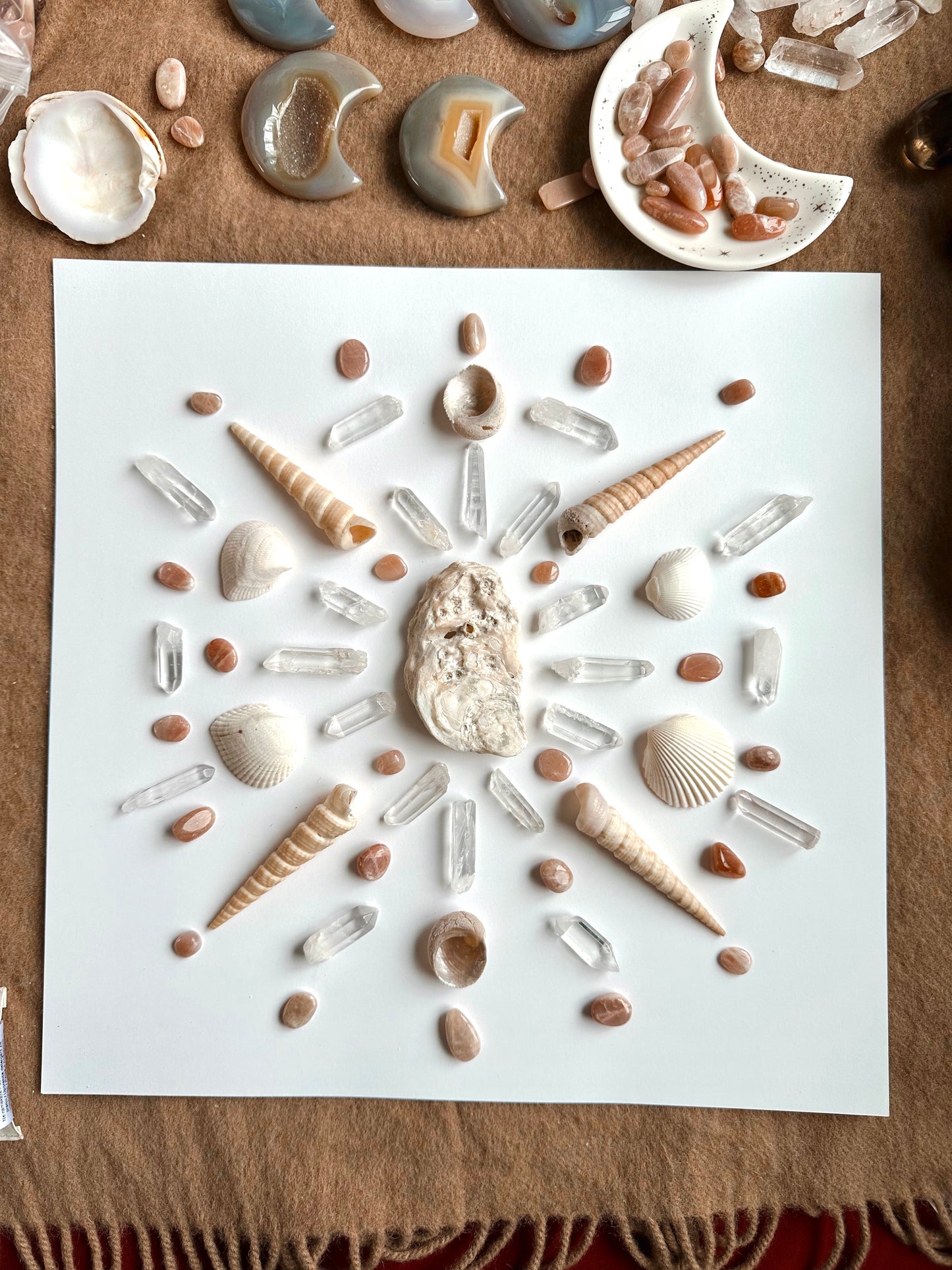 Lemurian x Sunstone Crystal Grid